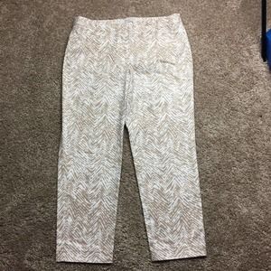 Ann Taylor Loft Marisa Printed Crop Sz 8